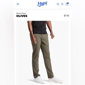 Men's Olive Chinos‎